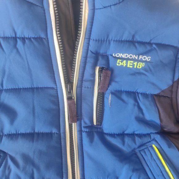 NWD London Fog Boy s 2 Piece Hooded Winter Snowsuit Blue Size S/4 $125 3D93 - Picture 4 of 4